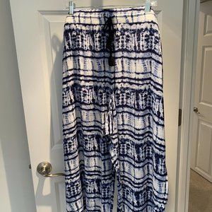Lane Bryant Blue Tie-dye wide leg pants. Size 26/28